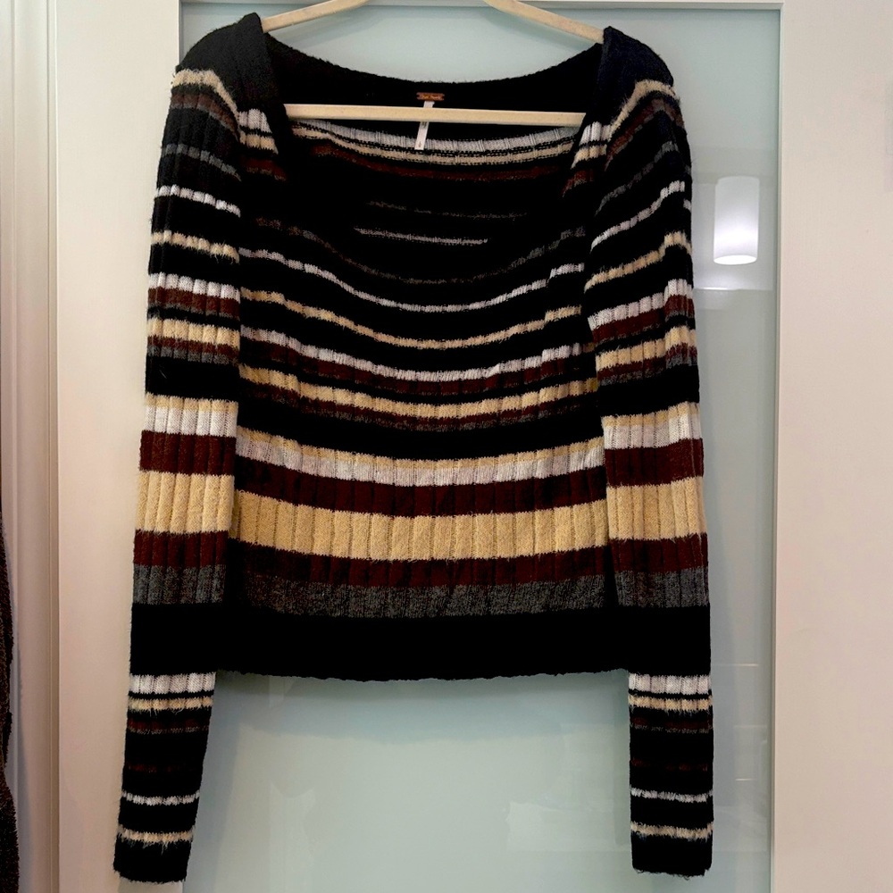 Free People Multicolor Striped Sweater